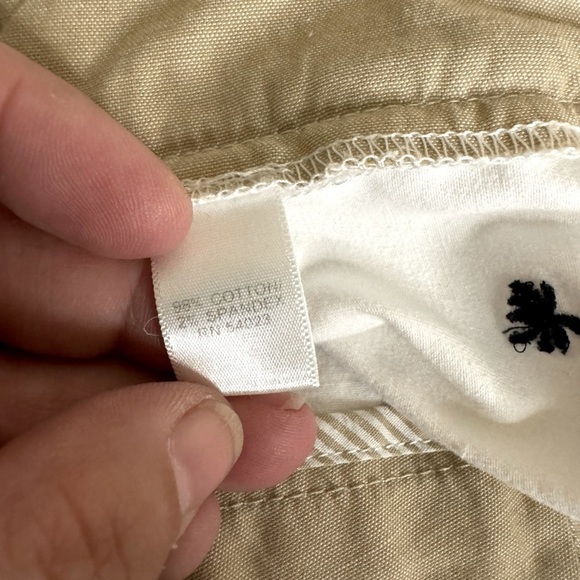 Banana Republic City Chino Palm tree shorts novelty women’s 14 white navy - Picture 5 of 10